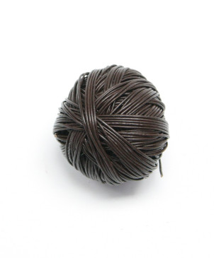 šňůrka kožená kulatá č. 3 červeno-hnědá, klubko 25m