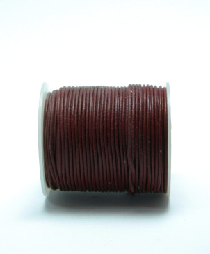 šňůrka kožená kulatá 1,5mm/12 red wine, 50m