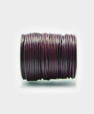 šňůrka kožená kulatá 1,5mm/26 violet plum, 50m