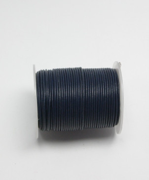 šňůrka kožená kulatá 1,5mm/dark blue, cívka 50m