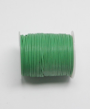 šňůrka kožená kulatá 1,5mm/green (grass), 50m