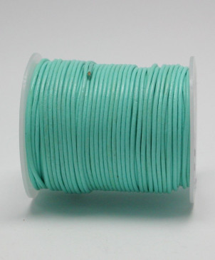 šňůrka kožená kulatá 1,5mm/lagoon, cívka 50m