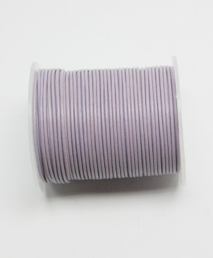 šňůrka kožená kulatá 1,5mm/lavender, cívka 50m
